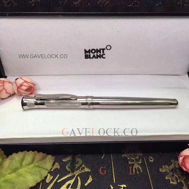 AAA Copy Montblanc Meisterstuck Silver Rollerball Pen AAA Copy Montblanc Meisterstuck Silver Rollerball Pen